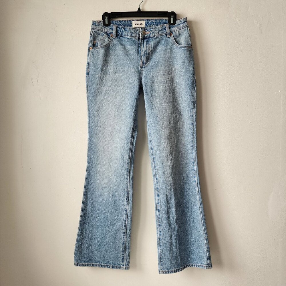 Rolla's Jeans Dallas Low Rise Boot Cut Organic Cotton Size 28 Vintage Style Y2K